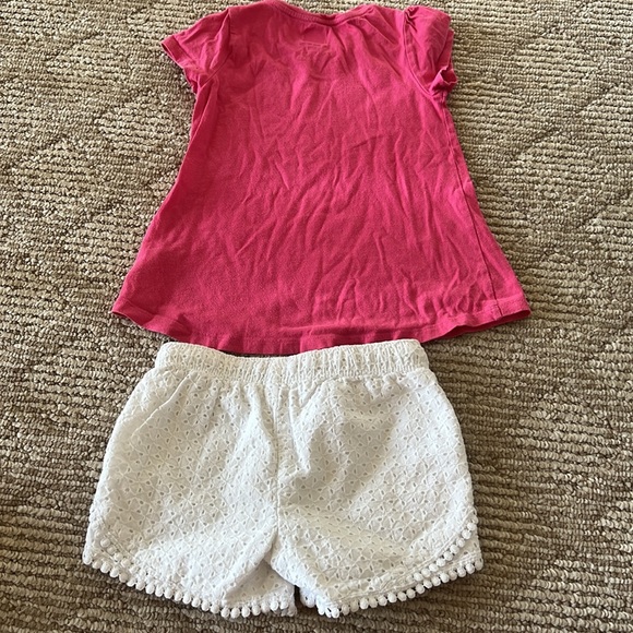Pink top and white shorts set - Picture 4 of 4